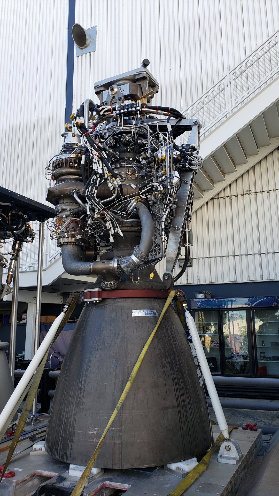 SpaceX Raptor engine at Hawthorne, California