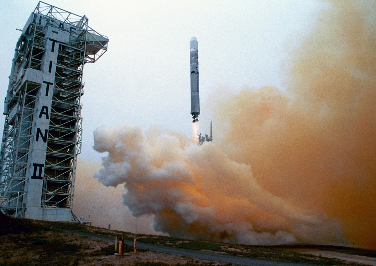 Titan II rocket launch from Vandenberg Air Force Base